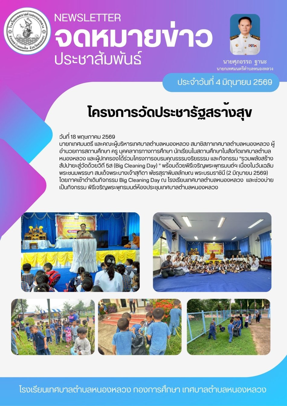 โครงการอบรมคุณธรรมและจริยธรรม 